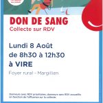 Don du Sang le 8 août 2022 à VIRE